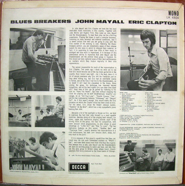 John Mayall With Eric Clapton -Blues Breakers