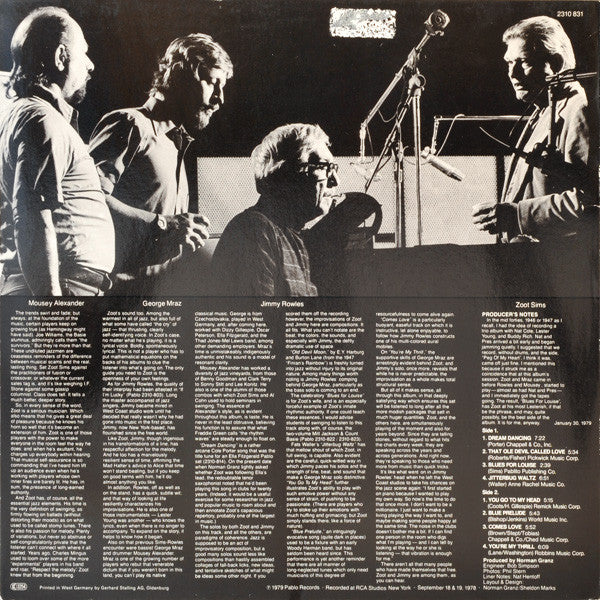 Zoot Sims And Jimmy Rowles - Warm Tenor