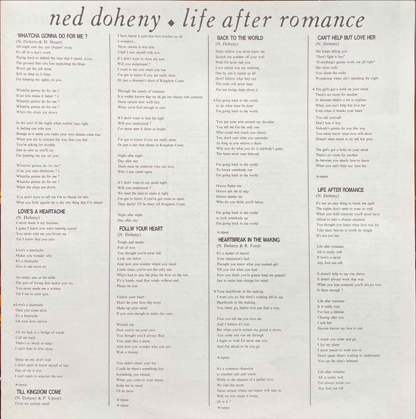 Ned Doheny -Life After Romance
