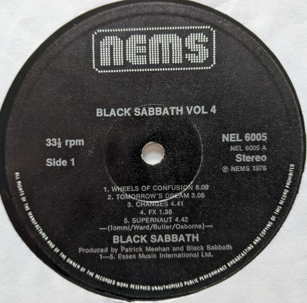Black Sabbath -Black Sabbath Vol 4