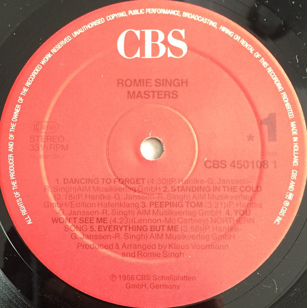 Romie Singh -Masters
