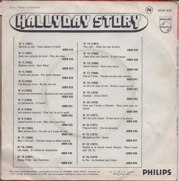 Johnny Hallyday -Retiens La Nuit / Viens Danser Le Twist