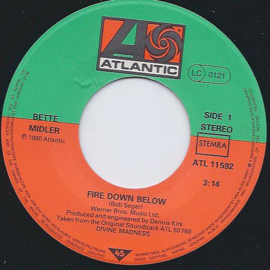 Bette Midler -Fire Down Below