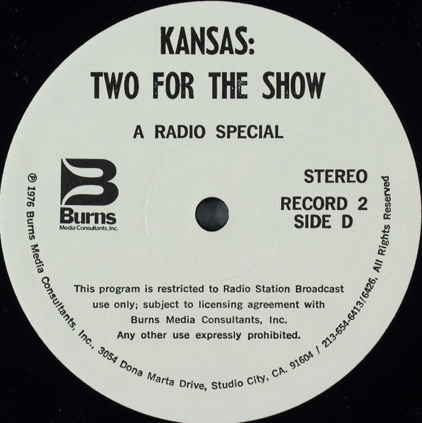 Kansas (2) -Two For The Show - A Radio Special