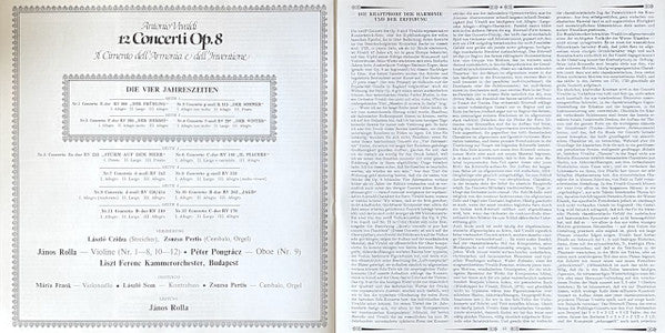 Vivaldi* - Liszt Ferenc Chamber Orchestra, János Rolla - 12 Concerti Op.8 - Il Cimento Dell' Armonia E Dell' Inventione Including "The Four Seasons"