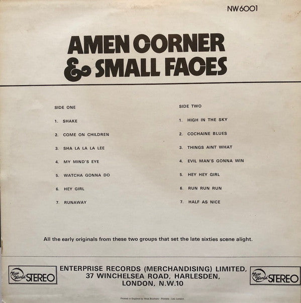 Small Faces / Amen Corner -Small Faces & Amen Corner