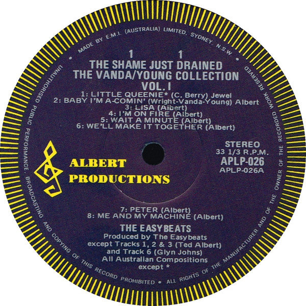 The Easybeats -The Shame Just Drained - The Vanda & Young Collection Vol. 1