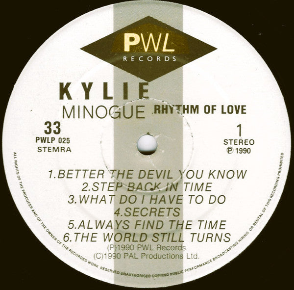 Kylie Minogue -Rhythm Of Love