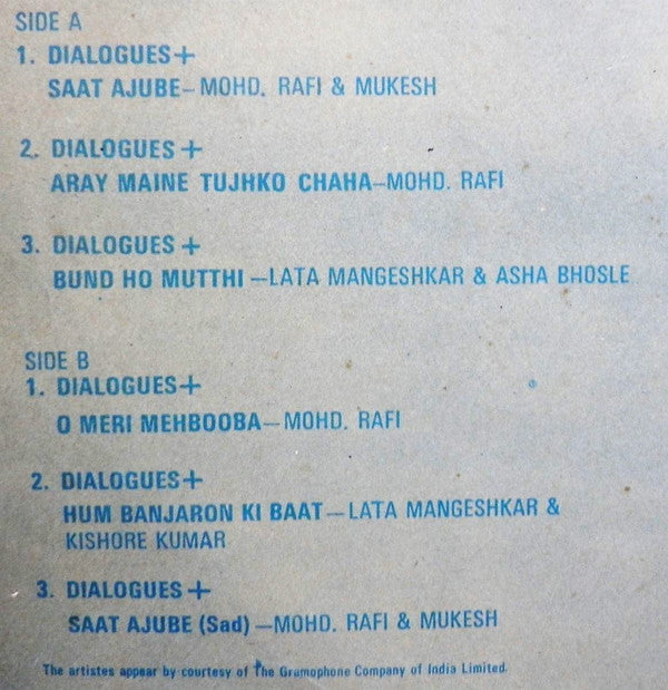 Laxmikant Pyarelal* -Dharam-Veer (Songs & Dialogues)