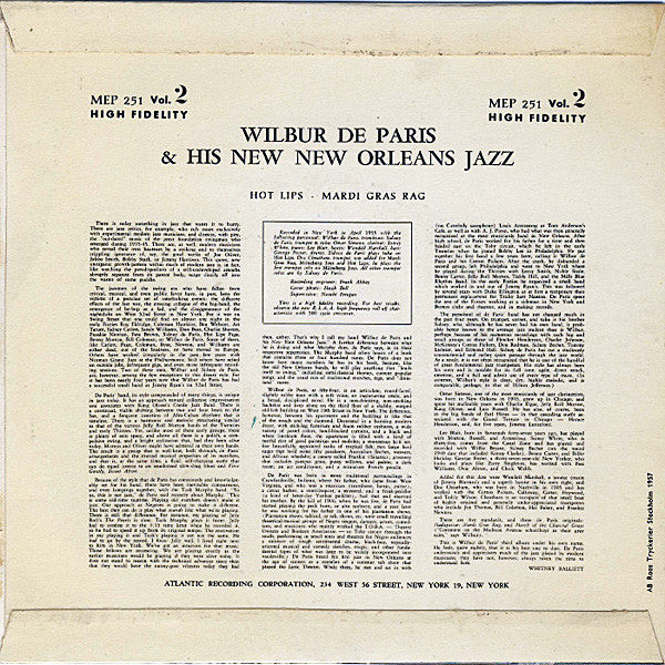Wilbur De Paris And His New New Orleans Jazz - Wilbur De Paris And His New New Orleans Jazz (Vol. 2)