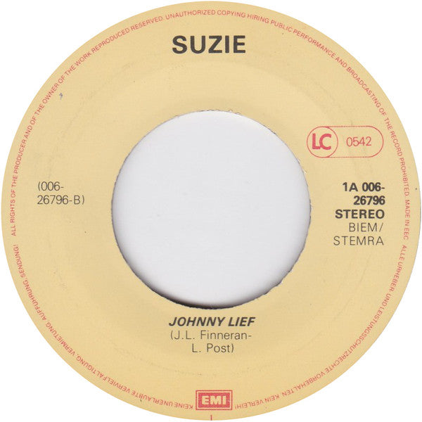 Suzie (2) - De Wereld Is Leeg Zonder Jou / Johnny Lief