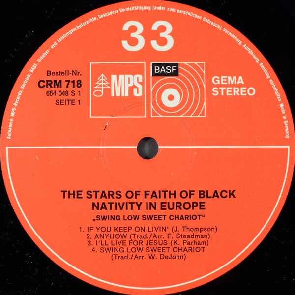 The Stars Of Faith Of Black Nativity* -In Europe - Swing Low Sweet Chariot (Negro Spirituals And Gospel Songs)