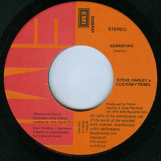 Steve Harley & Cockney Rebel -Mr. Raffles (Man, It Was Mean) / Sebastian