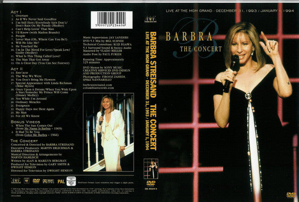 Barbra Streisand -The Concert (Live At The MGM Grand - December 31, 1993 / January 1,1994)