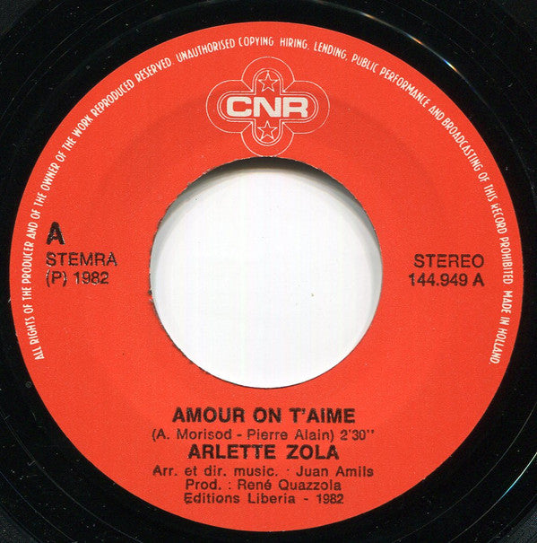 Arlette Zola -Amour On T'aime