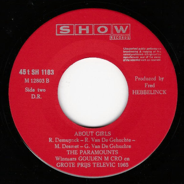 The Paramounts (2) -I'll Never Say Goodbay / About Girls