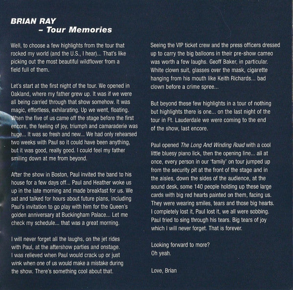 Paul McCartney -Back In The World (Live)