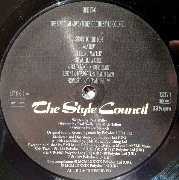 The Style Council -The Singular Adventures Of The Style Council (Greatest Hits Vol. 1)