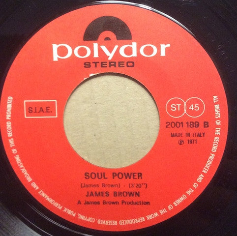 James Brown -I Cried / Soul Power