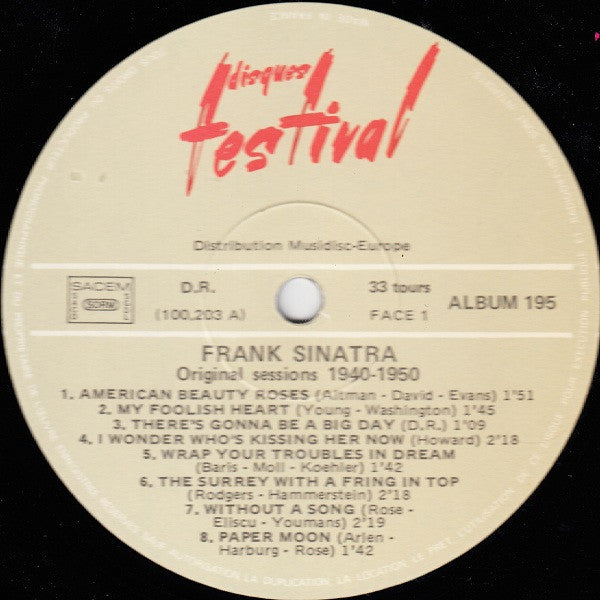 Frank Sinatra -Original Sessions 1940 - 1950