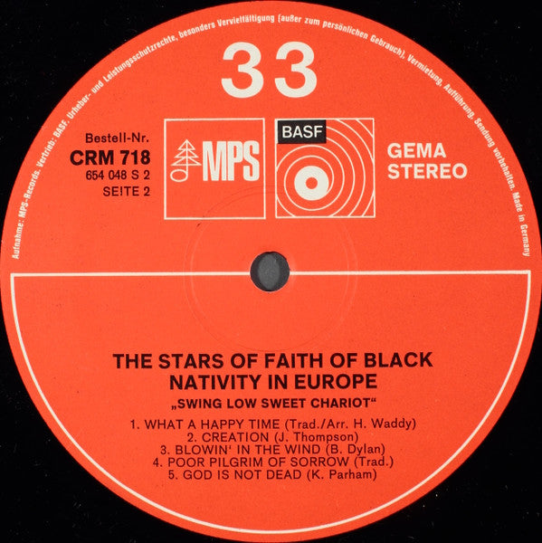 The Stars Of Faith Of Black Nativity* -In Europe - Swing Low Sweet Chariot (Negro Spirituals And Gospel Songs)