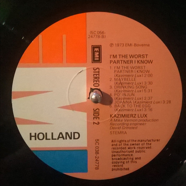 Kazimierz Lux* -I'm The Worst Partner I Know