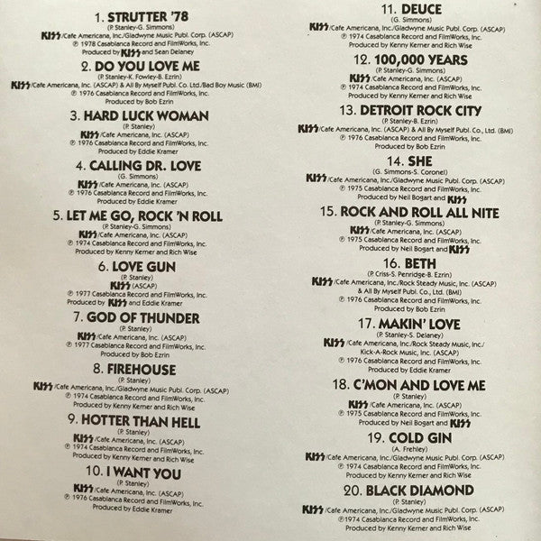 Kiss -Double Platinum