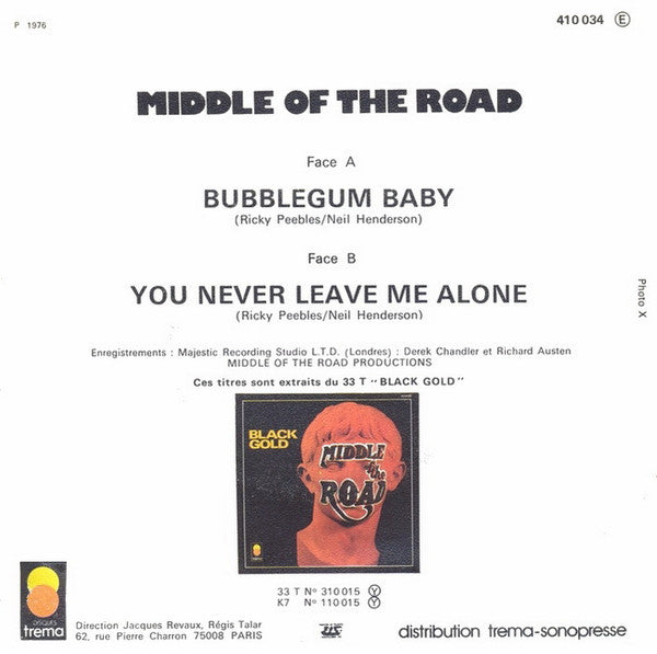 Middle Of The Road -Bubblegum Baby
