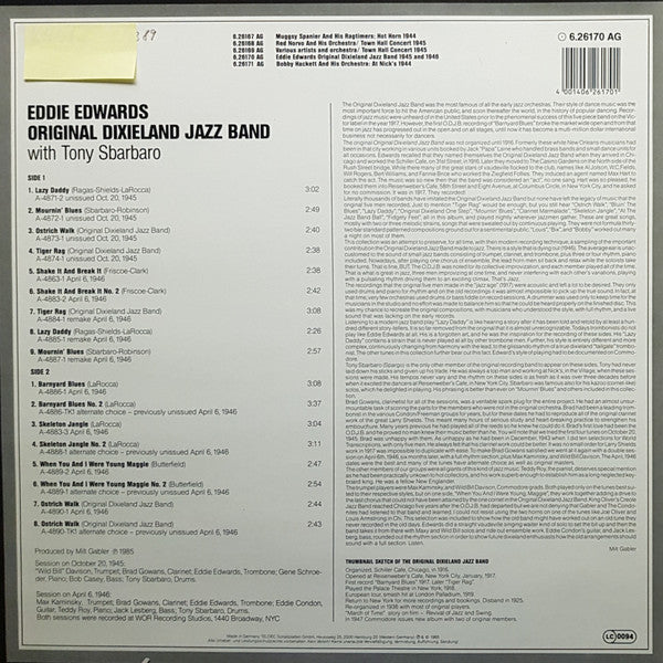 Eddie Edwards Original Dixieland Jazz Band* With Tony Sbarbaro - Eddie Edwards Original Dixieland Jazz Band With Tony Sbarbaro - 1945 And 1946