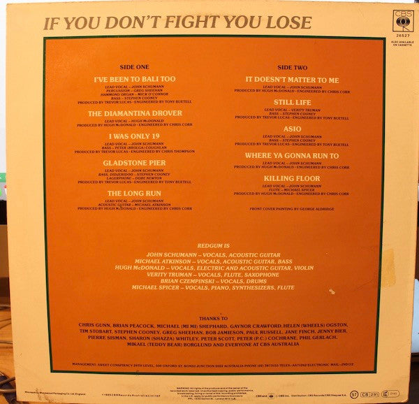 Redgum -If You Don't Fight You Lose