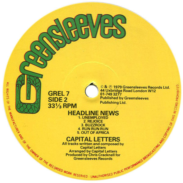 Capital Letters -Headline News