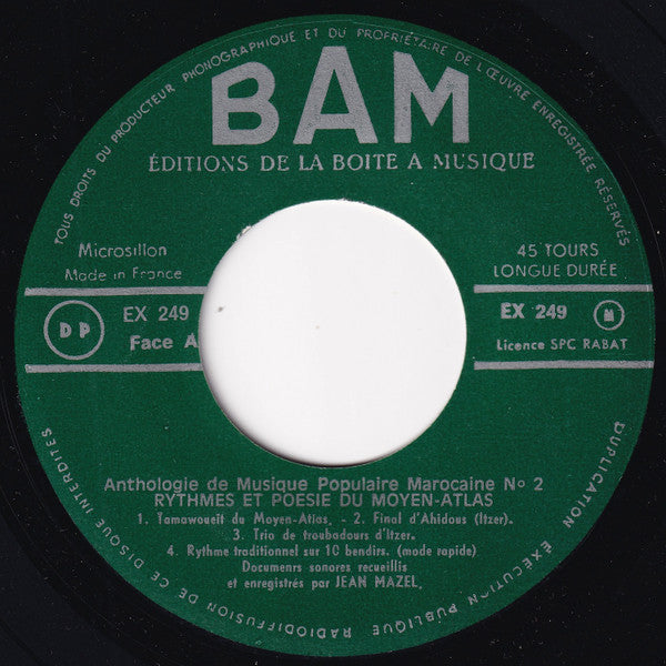 Various / Jean Mazel - Rythmes Et Poésie Du Moyen-Atlas