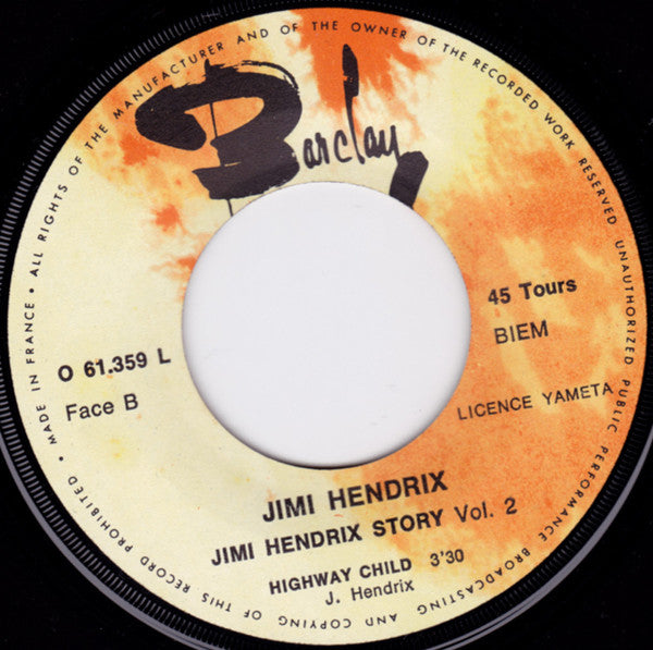 Jimi Hendrix -Purple Haze / Highway Child