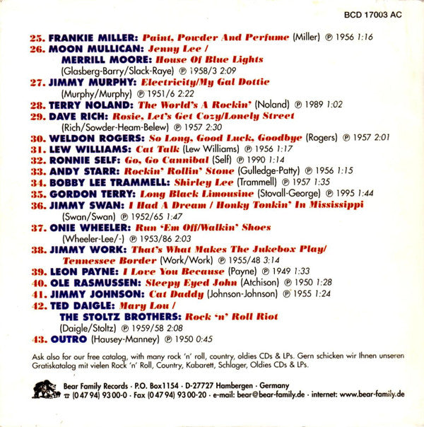 Various - That's What Makes The Jukebox Play (Highlights From Bear Family's Releases: Hillbilly &amp; Rockabilly)