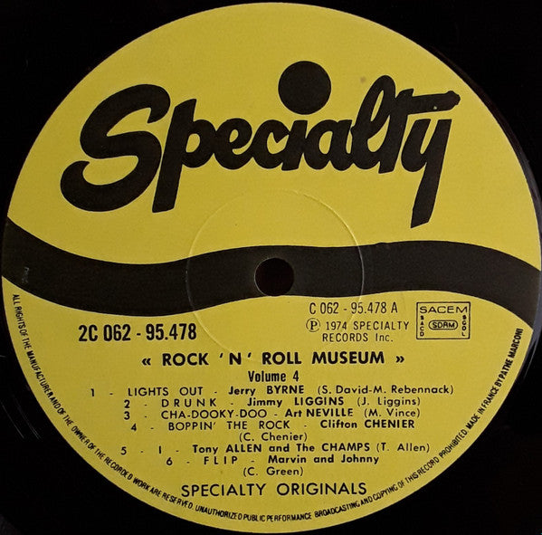 Various - Rock N' Roll Museum Vol 4 Specialty Originals