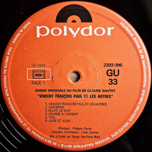 Philippe Sarde - Vincent, François, Paul Et Les Autres... (Bande Originale Du Film)