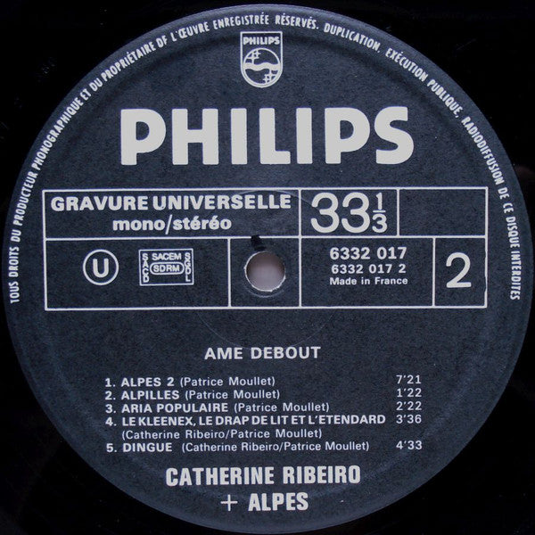 Catherine Ribeiro + Alpes -Ame Debout