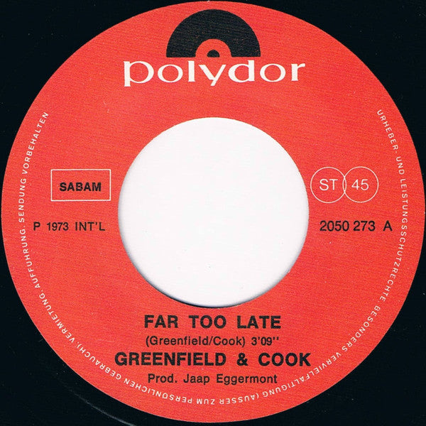 Greenfield & Cook -Far Too Late