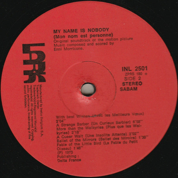 Ennio Morricone - Bande Originale Du Film "My Name Is Nobody" = Mon Nom Est Personne