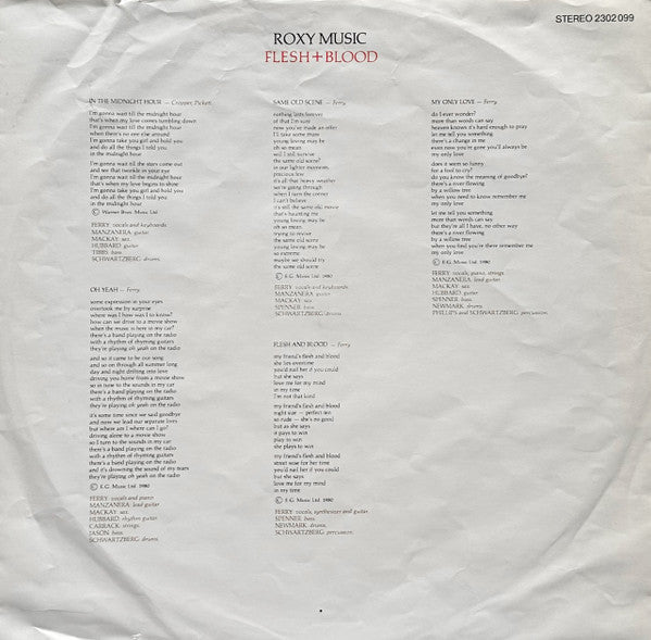 Roxy Music -Flesh + Blood