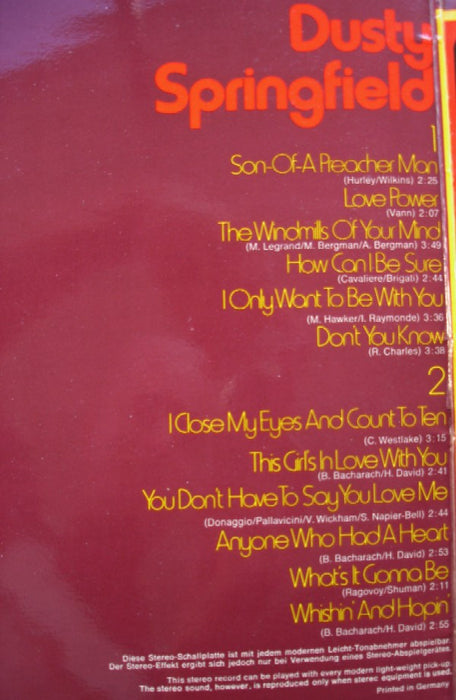 Dusty Springfield -I Close My Eyes And Count To Ten