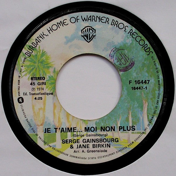 Serge Gainsbourg &amp; Jane Birkin - Je T'aime... Moi Non Plus