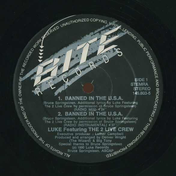 Luke Featuring The 2 Live Crew -Banned In The USA
