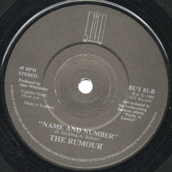 The Rumour -My Little Red Book