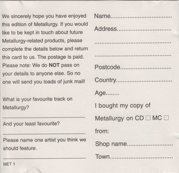 Various - Metallurgy