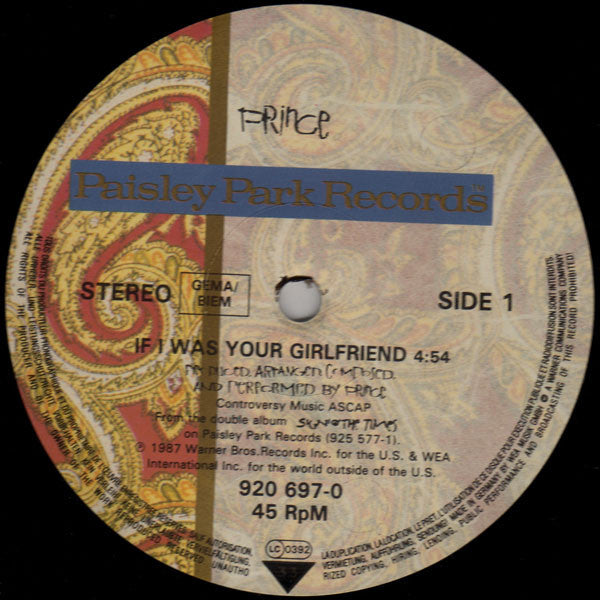 Prince -If I Was Your Girlfriend