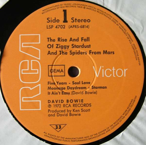 David Bowie -The Rise And Fall Of Ziggy Stardust And The Spiders From Mars
