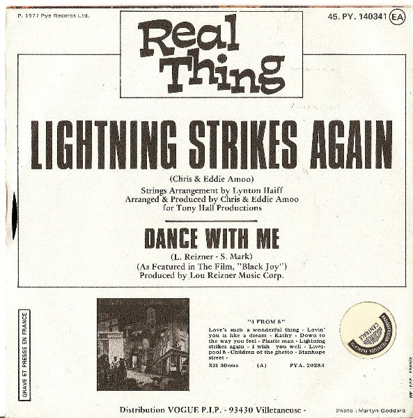 The Real Thing -Lightning Strikes Again / Dance With Me