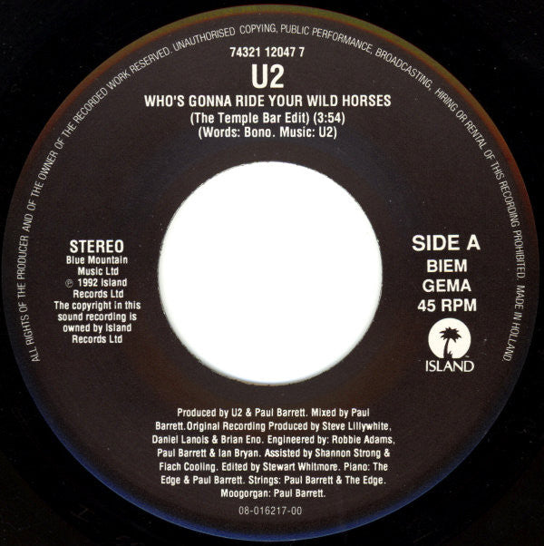 U2 - Who's Gonna Ride Your Wild Horses