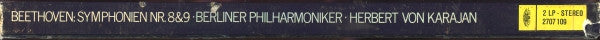 Ludwig van Beethoven / Herbert von Karajan, Orchestre Philharmonique De Berlin* - Symphonie No. 8 En Fa Majeur, Op. 93 - Symphonie No. 9 En Ré Mineur, Op. 125